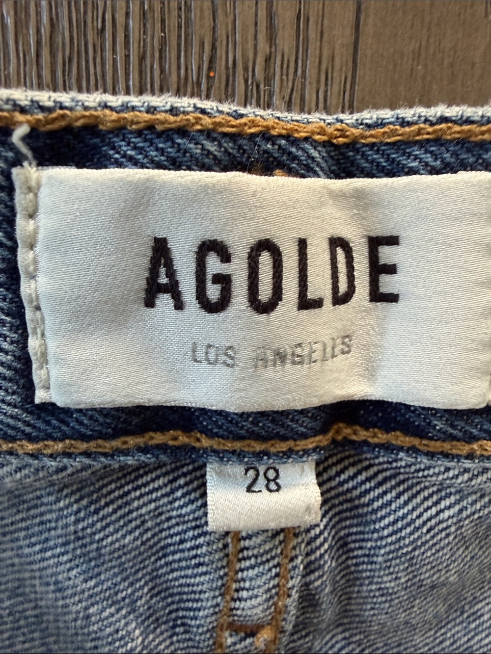 Agolde Light Blue Distressed High-Rise Jean Shorts - Picture 11 of 11
